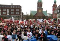 Stomp med strejkende FOA-medlemmer maj 2008